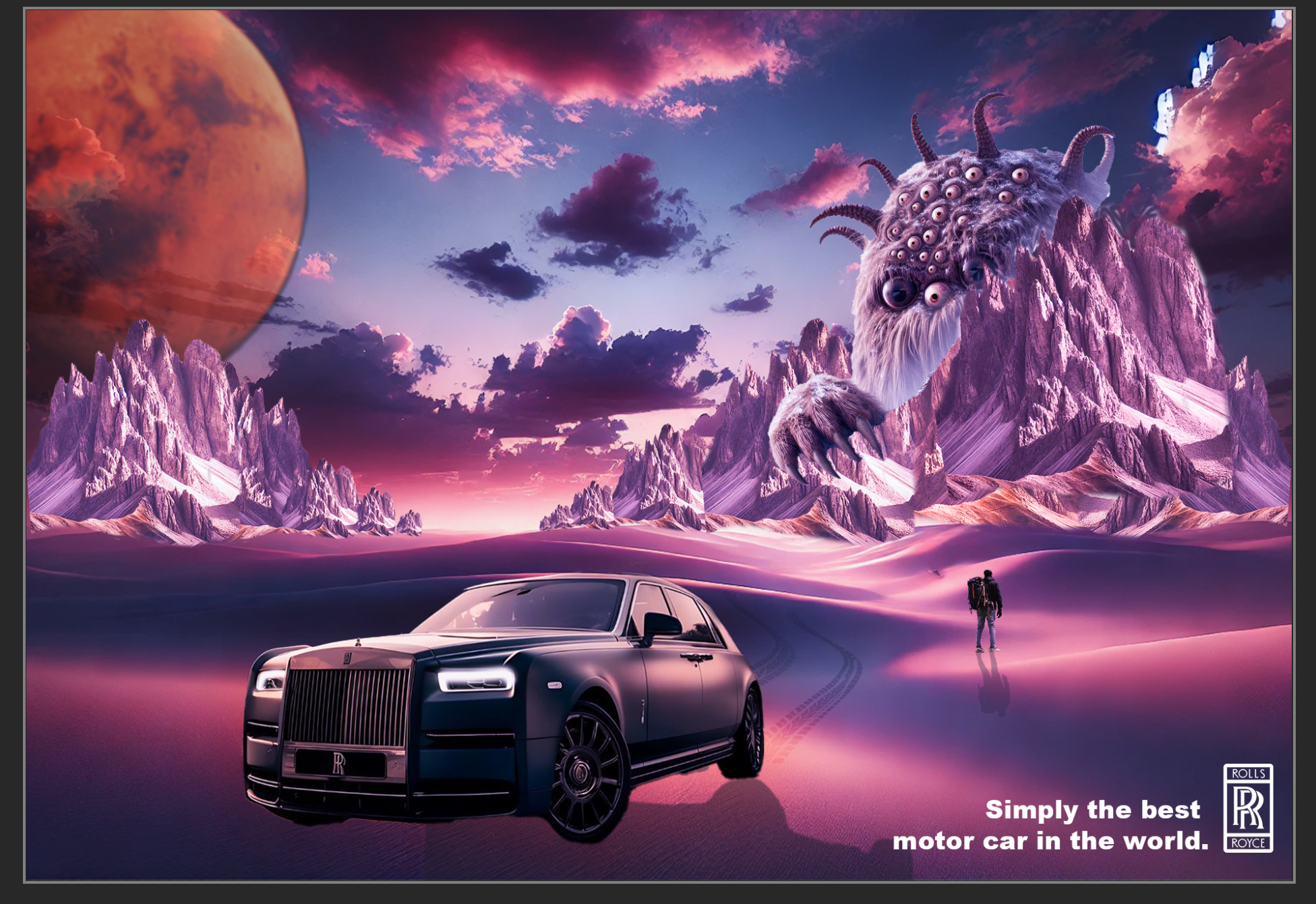 MATTE PAINTING ROLLS ROYCE